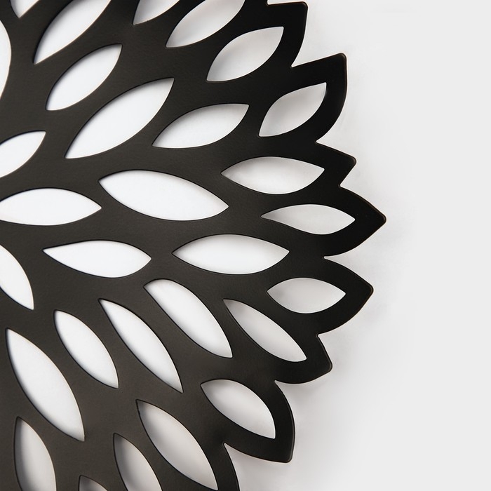 Фруктовница Доляна &laquo;Пион&raquo;, 28,5&times;28,5&times;4,5 см, цвет чёрный