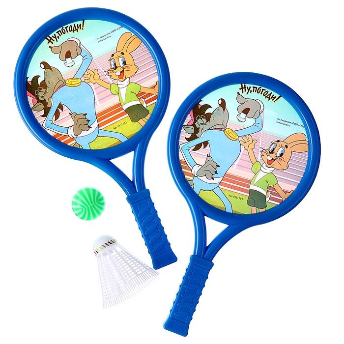 Набор игровой &laquo;СоюзМультФильм. Ну, погоди!&raquo;, ракетки, воланчик, мячик