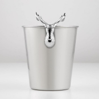 Ведро для льда из нержавеющей стали, 2 л, 25×16×20,5 см, цвет хромированный Ведро для льда из нержавеющей стали, 2 л, 25×16×20,5 см, цвет хромированный