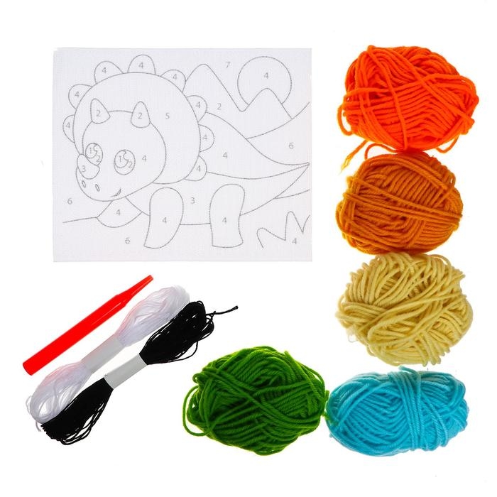 Набор для творчества &laquo;Волшебная вышивка&raquo;, динозаврик