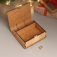 Новогодняя шкатулка-книга "Снежинки" 14х12х5 см