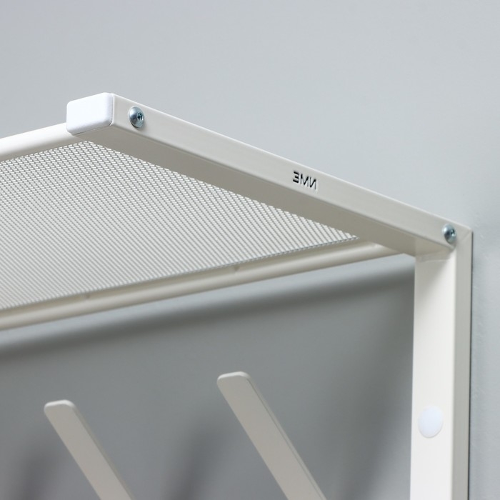 Вешалка с полкой &laquo;Торонто 32&raquo;, 92,4&times;25,5&times;9,8 см, металл, цвет белый