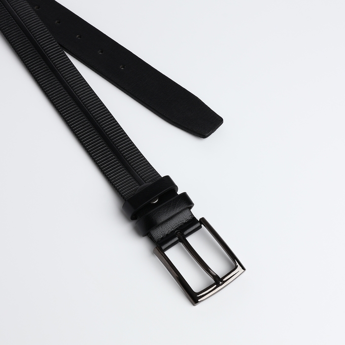 Ремень мужской &laquo;Великан&raquo;, ширина 4 см, винт, пряжка металл, цвет чёрный