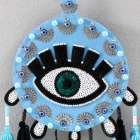 Ловец снов от сглаза "Око" голубой 22х48 см
