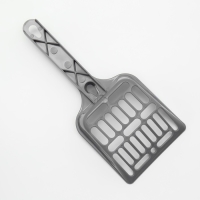 Туалет с прозрачными бортами с совком и фильтром, 50 х 34 х 18 см, чёрный