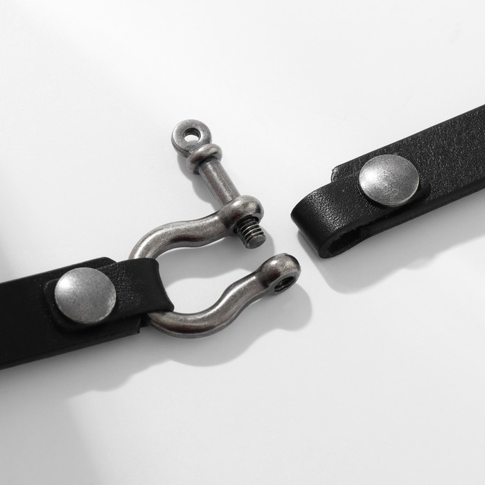 Браслет кожа &laquo;Миллениум&raquo; на замке, цвет чёрный