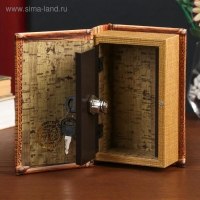 Сейф-книга дерево кожзам "Книга семейного бюджета" 17х11х5 см