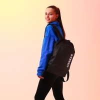 Рюкзак школьный текстильный Street, 46х30х10 см, вертикальный карман, цвет чёрный