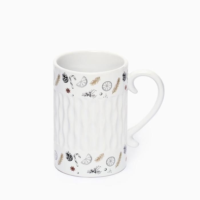 Кружка с рельефом керамическая новогодняя Дорого внимание &laquo;Глинтвейн&raquo;, 300 мл