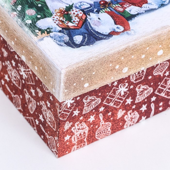 Коробка прямоугольная "Мишки" ,27 &times; 17 &times; 11 см