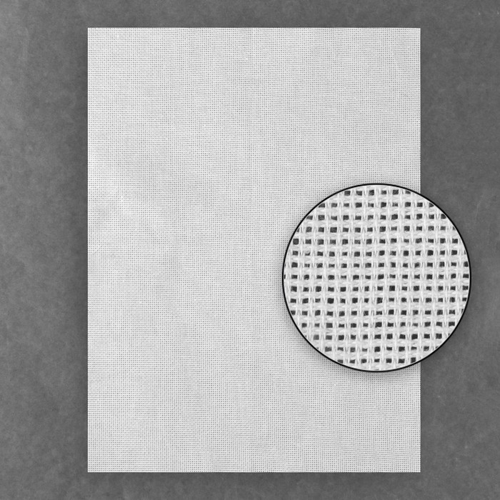 Канва для вышивания, №14, 30 &times; 40 см, цвет белый