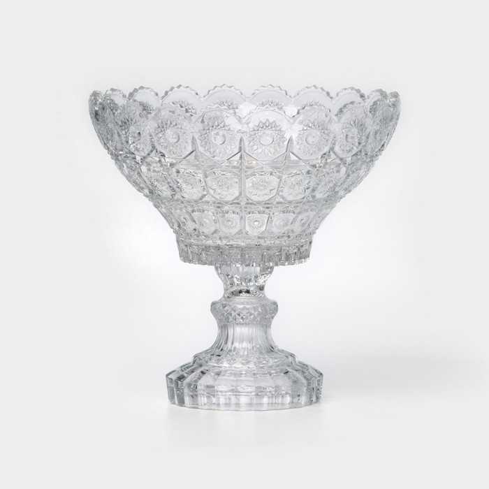 Ваза стеклянная на ножке для фруктов MEY-JI, d=23 см Ваза стеклянная на ножке для фруктов MEY-JI, d=23 см