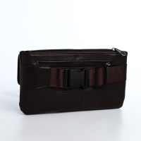 Сумка поясная на молнии, 2 наружных кармана, цвет коричневый Сумка поясная на молнии, 2 наружных кармана, цвет коричневый