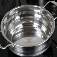 Набор кастрюль из нержавеющей стали &laquo;Ясмин&raquo;, 4 кастрюли: 2 л, 2,7 л, 3,5 л, 4,5 л, d=17/19/21/23 см, металлические крышки, индукция