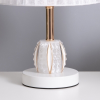 Лампа настольная "Клаудия" 1х40Вт Е27 1х5Вт LED белый/прозрачный 21х21х34см