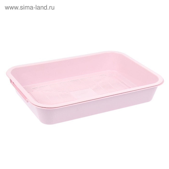 Туалет средний с сеткой 36 х 26 х 6,5 см, розовый