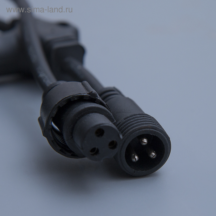 Гирлянда &laquo;Занавес&raquo; 2 х 6 м , IP65, УМС, тёмная каучуковая нить, 1440 LED, свечение белое, 220 В