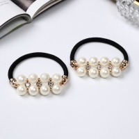 Резинка для волос "Тайна морей" (набор 2 шт) жемчуг