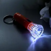 Фонарик брелок для ключей на кольце &laquo;Сияние&raquo;, 6.8&times;2.4&times;2.4 см, МИКС