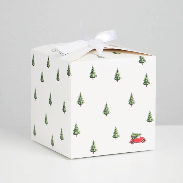 Коробка подарочная новогодняя складная &laquo;С новым годом&raquo;, 12 х 12 х 12 см, Новый год