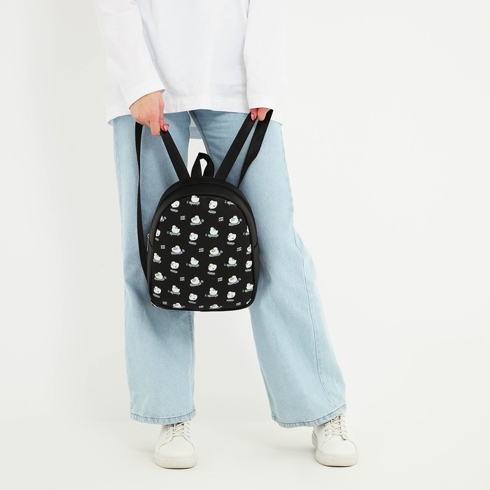 Рюкзак детский для девочки из искусственной кожи &laquo;Утёнок на скейте&raquo; 27х23х10 см