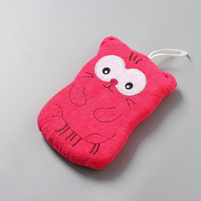 Мочалка для тела детская Доляна &laquo;Котики&raquo;, цвет МИКС