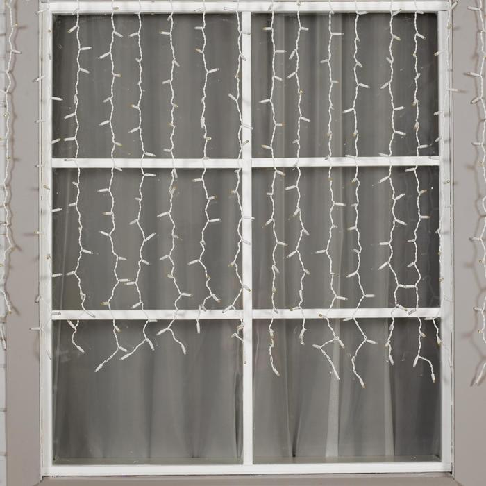 Гирлянда &laquo;Занавес&raquo; 2 х 1.5 м, IP65, УМС, белая нить, 360 LED, свечение белое, мерцание белым, 220 В