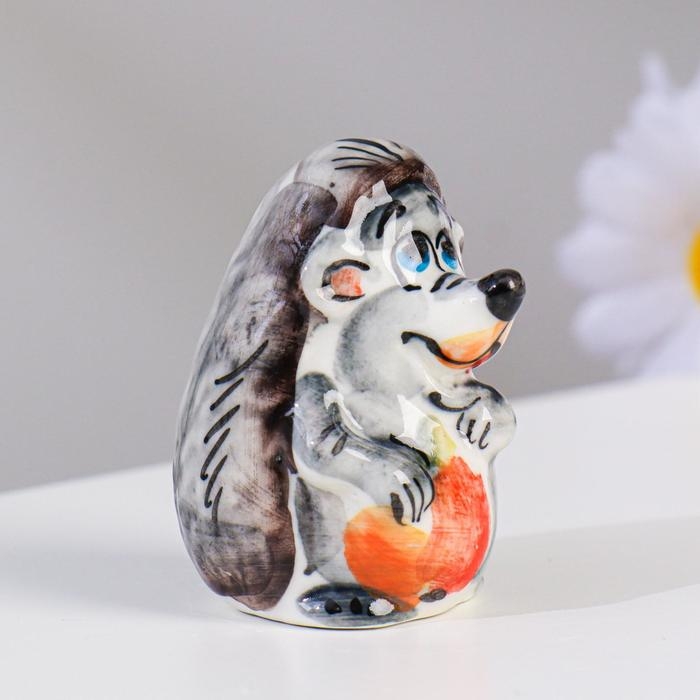 Сувенир гжель &laquo;Ёжик&raquo;, бело-синий,керамика,