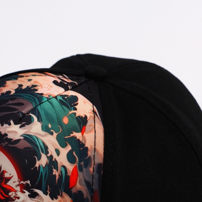 Кепка детская для мальчика &laquo;Волны&raquo;, аниме, цвет чёрный, р-р 52-54, 5-7 лет