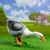 Садовая фигура "Гусь шея вниз" 50х18х30см