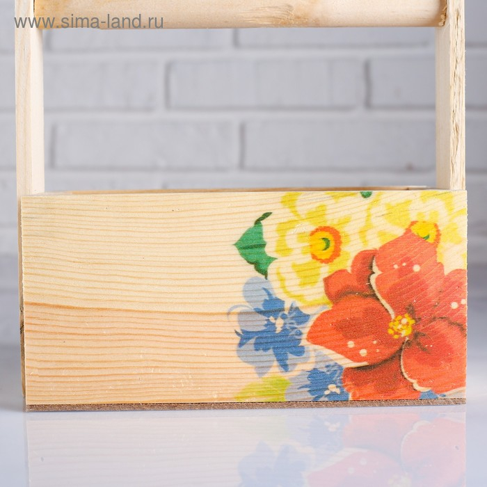 Набор кашпо деревянных подарочных Капоне Набор кашпо деревянных подарочных Капоне "Только для тебя", 3 в 1, ручка