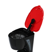 Кофеварка "ВАСИЛИСА" КВ1-600, капельная, 600 Вт, 0.6 л, чёрно-красная