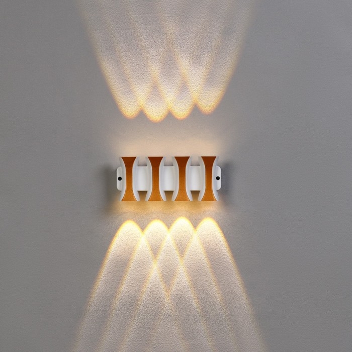 Светильник фасадный &laquo;Элегант&raquo;, FSD-041, 8 Вт, 3000К, 4 луча, IP65, 220 В, пластик, белый