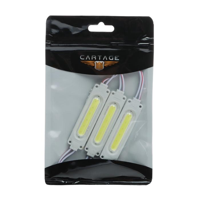 Светодиодная подсветка салона, COB, 7&times;1.6 см,24 В,1 Вт,клейкая основа, белый