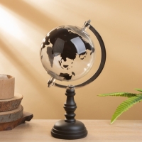 Глобус сувенирный «Темная ночь», 15×17.5×31 см, стекло, дерево Глобус сувенирный «Темная ночь», 15×17.5×31 см, стекло, дерево