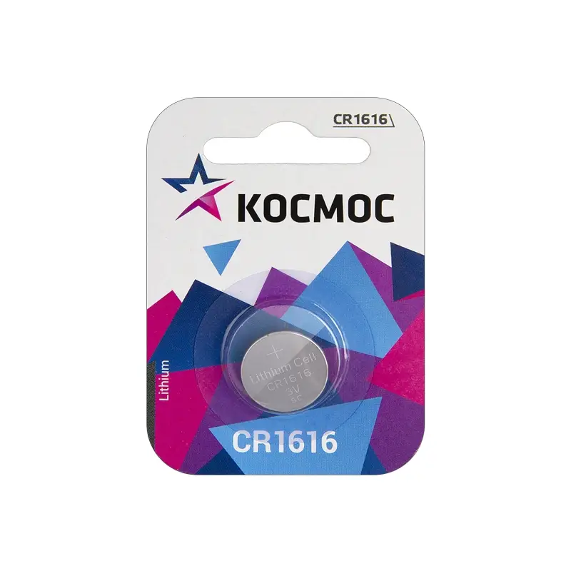 Батарейка Космос CR1616 BL1 Lithium 3V CN (1/12/576)