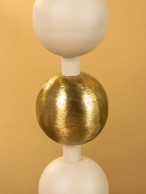 4 подсвечника на тарелке со сферами, фисташковый 25,5х22,5х32 см