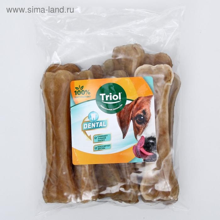 Косточка жевательная Triol DENTAL, 16 см, 80-85 г, пакет 10 шт Косточка жевательная Triol DENTAL, 16 см, 80-85 г, пакет 10 шт