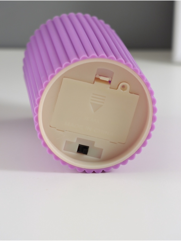 Ночник свеча Ночник свеча "Уют" LED 3xААА сиреневый 7,5х7,5х12,5см