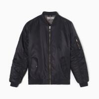 Бомбер мужской на молнии MIST, размер 48, черный