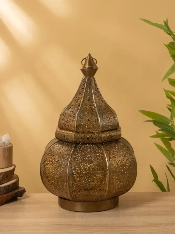 Подсвечник фонарь "Сокровища" железо 23х23х37,5 см