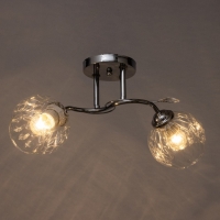 Люстра потолочная Дебра 2х40Вт Е27 Хром 46x19x22 см Люстра потолочная Дебра 2х40Вт Е27 Хром 46x19x22 см