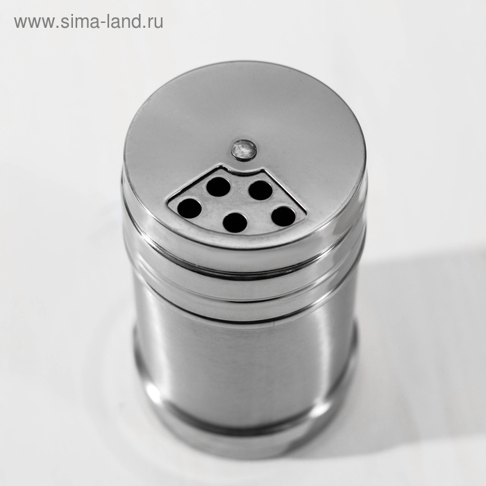 Солонка из нержавеющей стали &laquo;Металлик&raquo;, 280 мл, 6,3&times;10,5 см, цвет серебряный