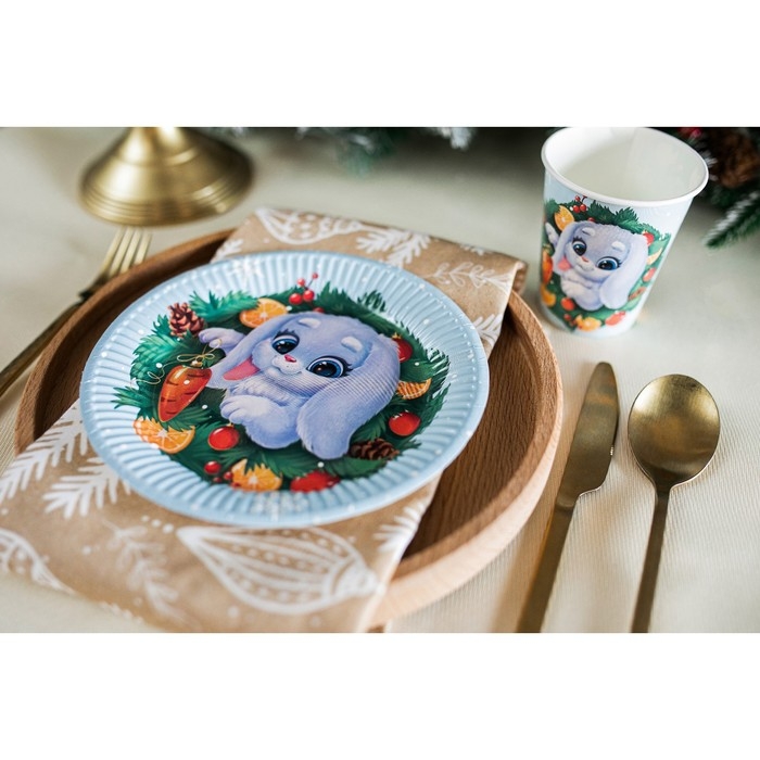 Новогодний Набор бумажной посуды одноразовый Игристого праздника!&raquo;, на новый год
