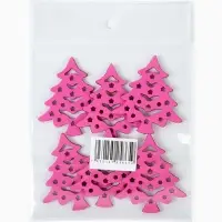 Декор "Красные елочки", набор 6 шт.