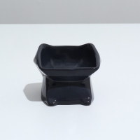 Миска фигурная "Ушки", 11 х 11,5 х 11 см, 250 мл,  чёрная