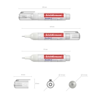 Ручка-корректор 4 мл, ErichKrause Standard, с металлическим наконечником