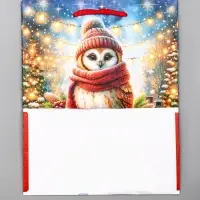 Пакет подарочный новогодний ламинированный, &laquo;Сова&raquo; , 18&times;10&times;22.3 см