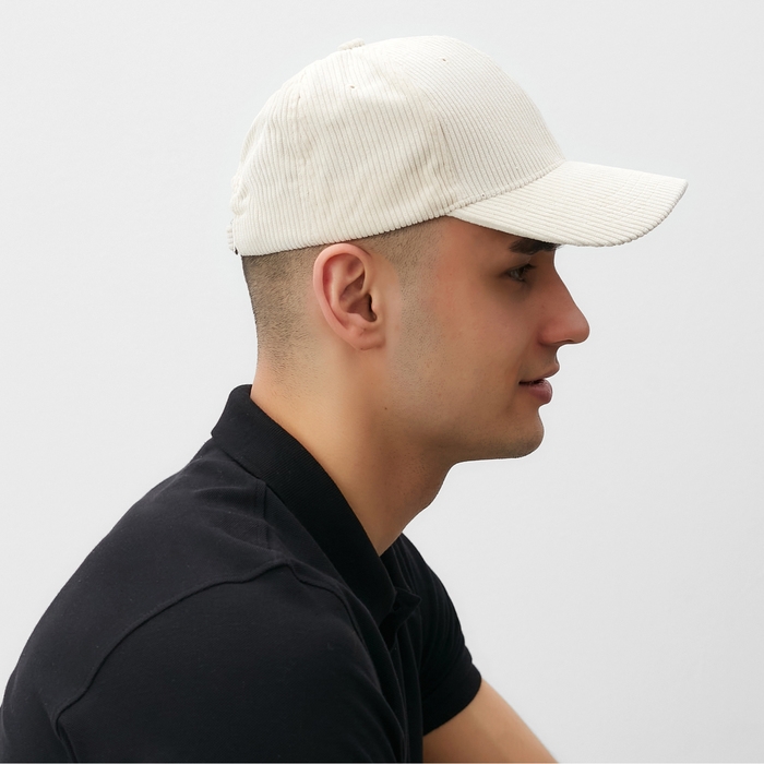 Бейсболка мужская MINAKU, цвет молочный, размер 56-58 Бейсболка мужская MINAKU, цвет молочный, размер 56-58