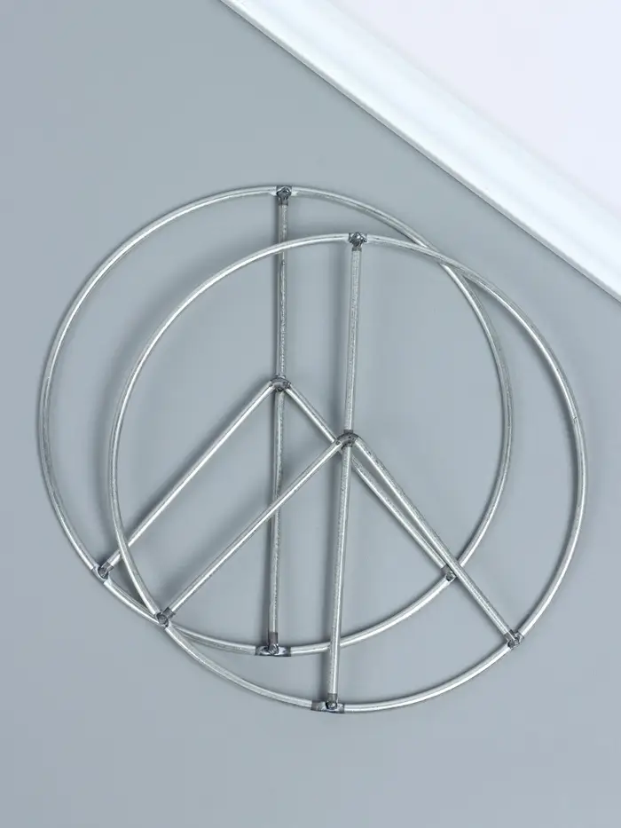 Основа для изготовления ловца снов металл "Пацифик" набор 2 шт d= 14,5 см 0,3х14,5х14,5 см   1088850